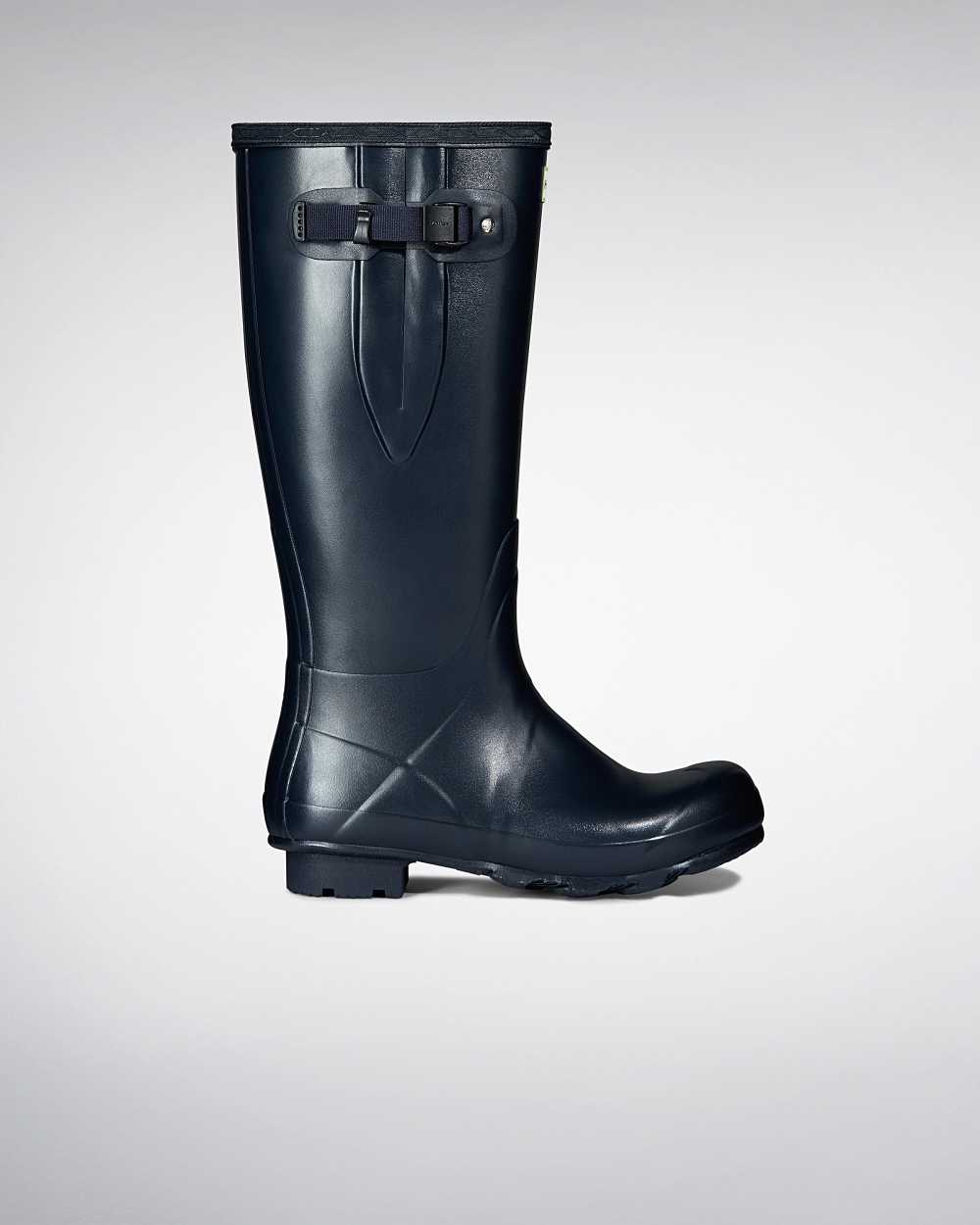 Botas De Lluvia Hombre - Hunter Norris Field Side Adjustable Azul Marino - PNSZIY-219 - Azul Marino